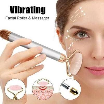 Rechargeable Facial Hair Removal Pen for Women with Stainless Steel Body and Gold Accents