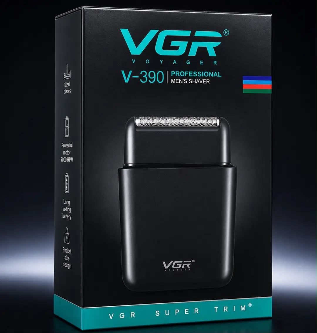 VGR V-390 Professional Men's Electric Foil Shaver | Rechargeable Portable Beard Shaver | Super Trim